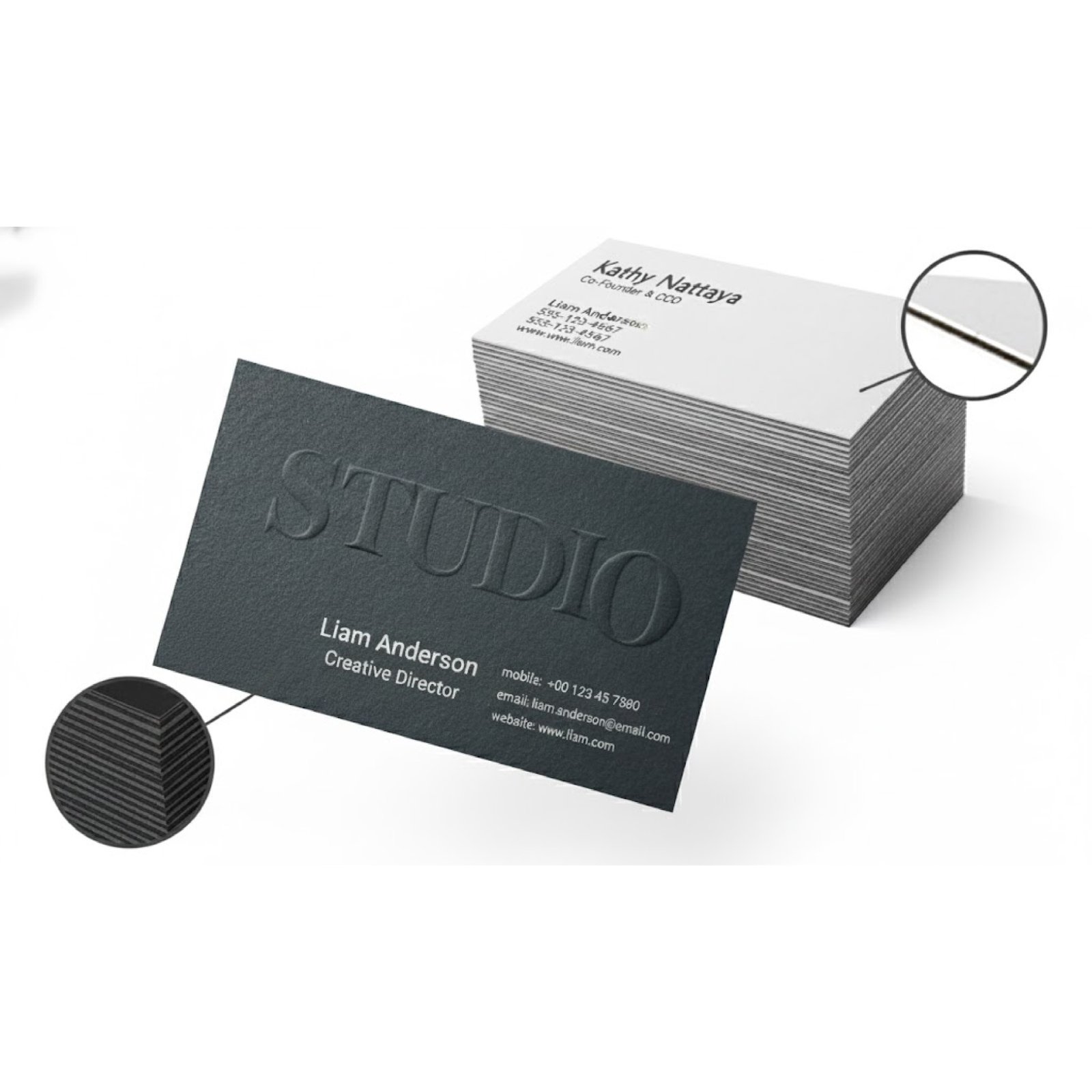 Custom Duplex Triplex Business Cards Printing Abu Dhabi Dubai View 3